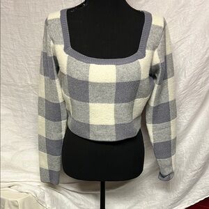 Altar'd State Heather Gray Sweater Large Crop Sweater